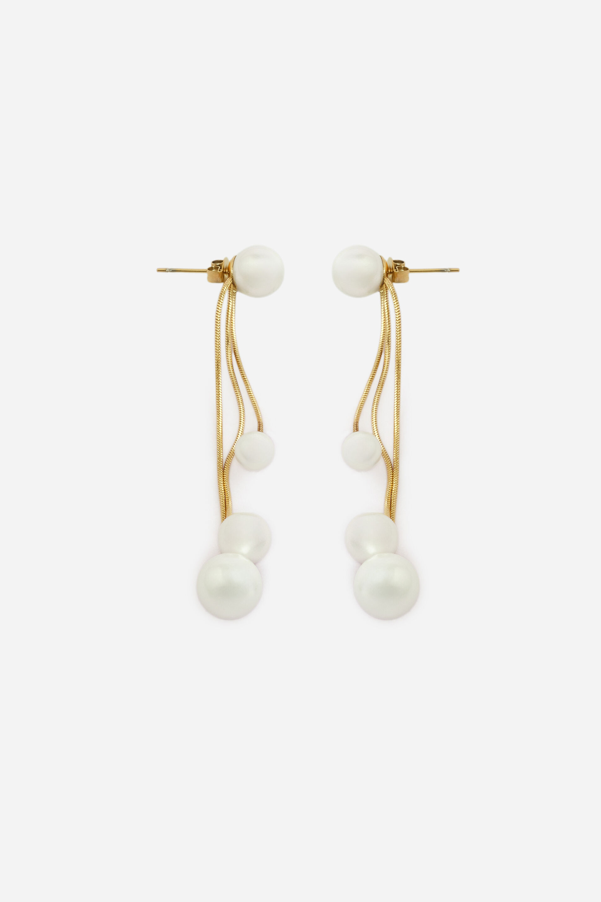 Pearl Layered Earrings, , image 1